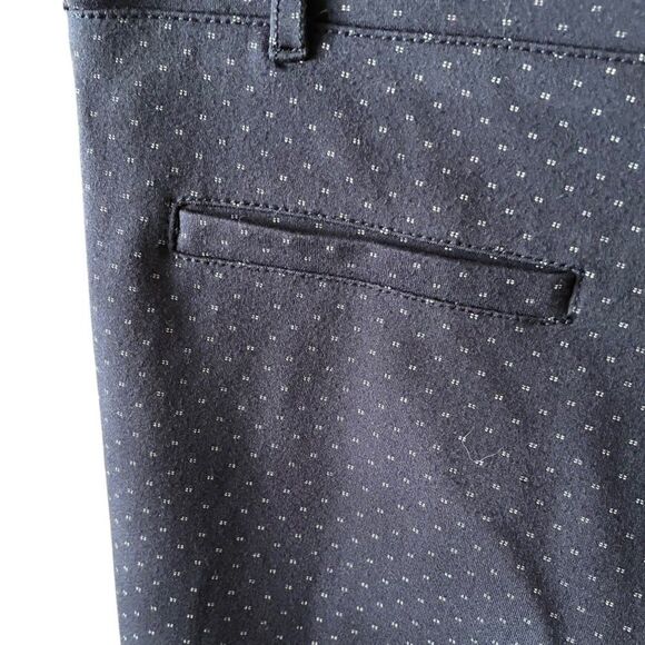 Betabrand Classic Bootcut Dress Yoga Pants Navy Blue Print Size Medium - Picture 4 of 8